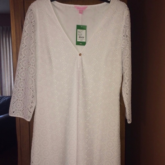 Lilly Pulitzer Dresses & Skirts - LILLY PULITZER white lace sleeved dress